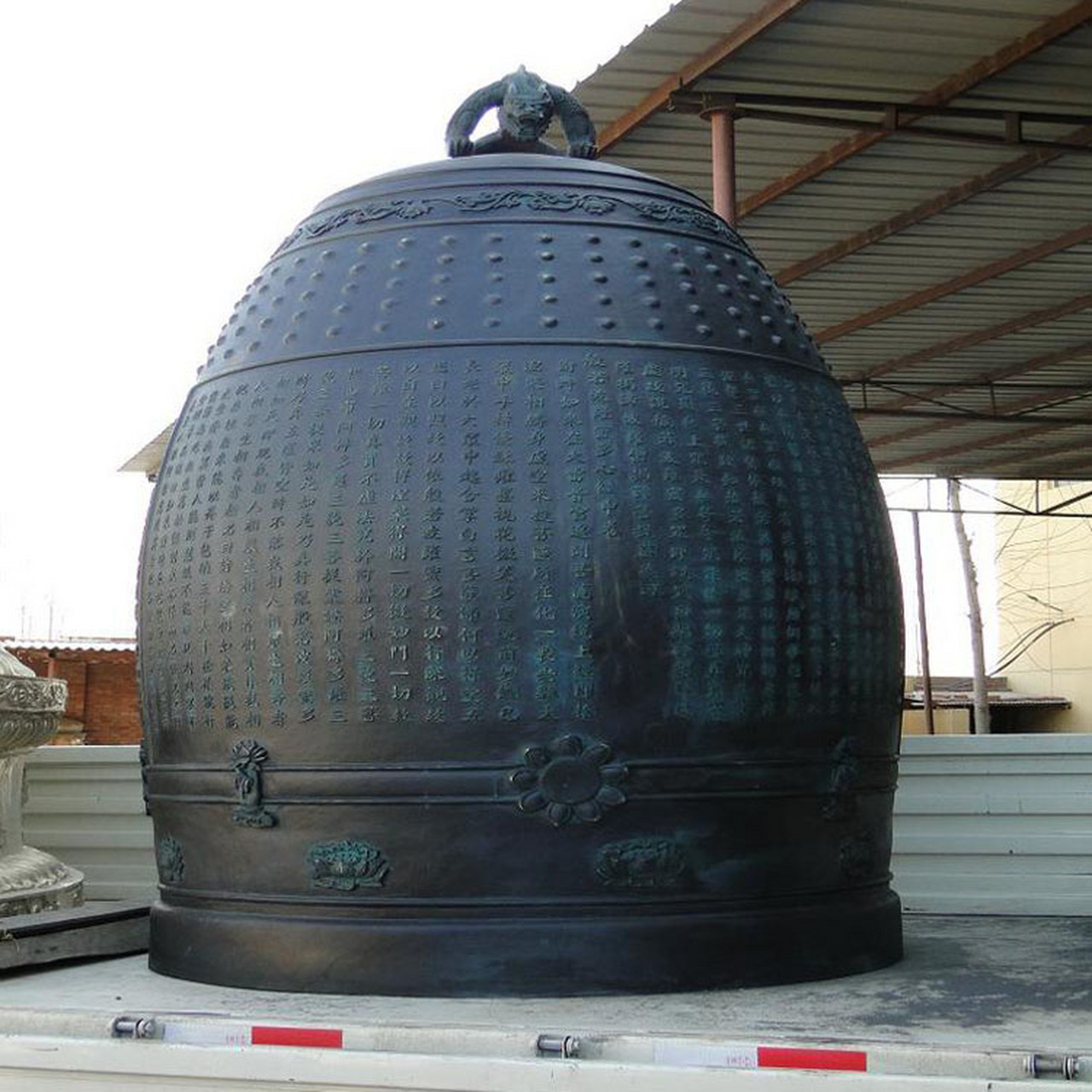 佛教经文铜钟 大号型铸铜钟摆件 仿古青铜钟铸造 寺庙法器定制