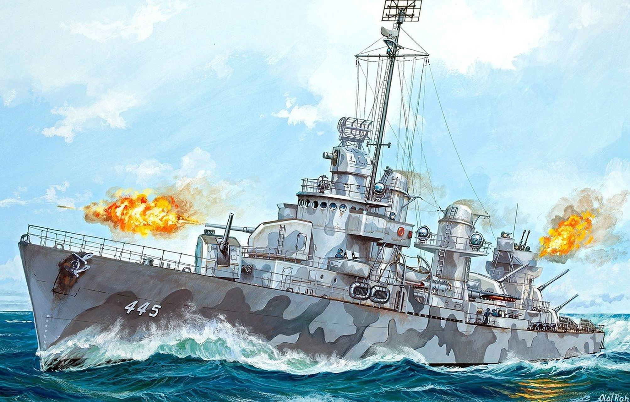 弗莱彻级驱逐舰; 于1942年至1944年期间建造了175艘.