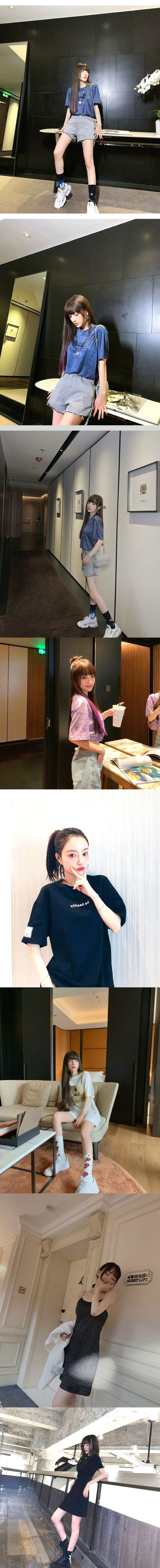 李小璐刘海搭配黑长直发型网红范儿十足 #李小璐