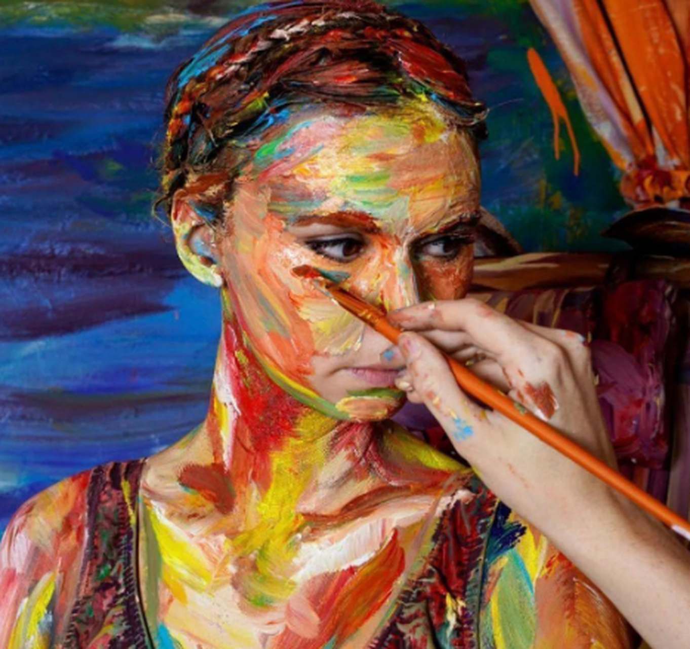 一直不太明白真人油画的意义在哪,明明很伤皮肤