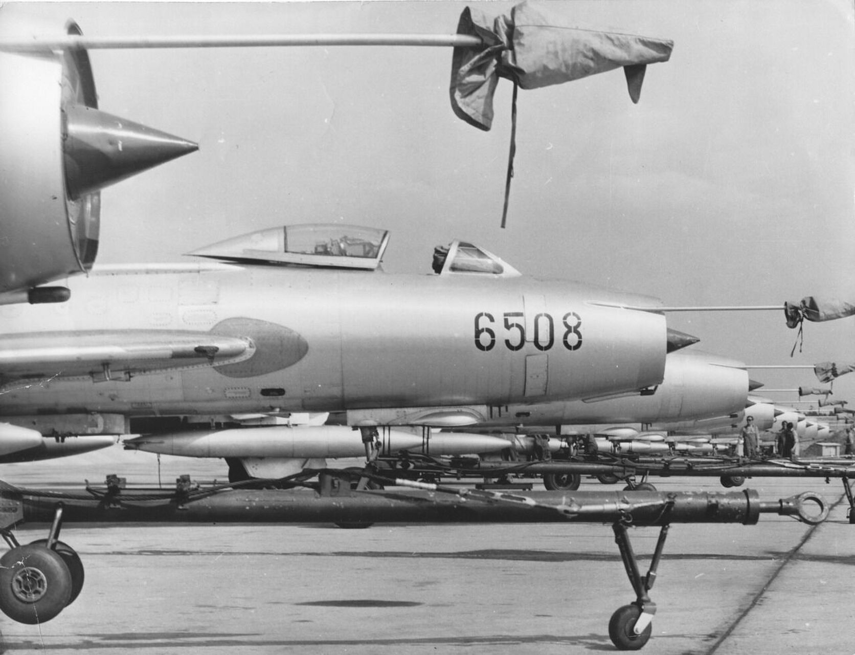 1970年代苏军航空兵第34师航空兵第28团的苏-7b歼击机