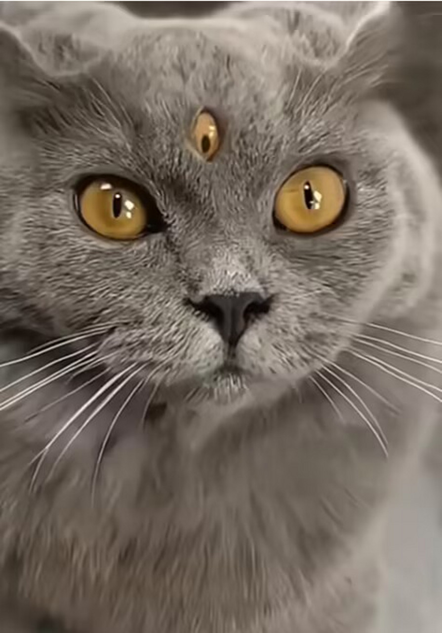 奶奶说,三眼猫非常罕见,只有运气好到爆才可以看到,看见可以粘粘喜运