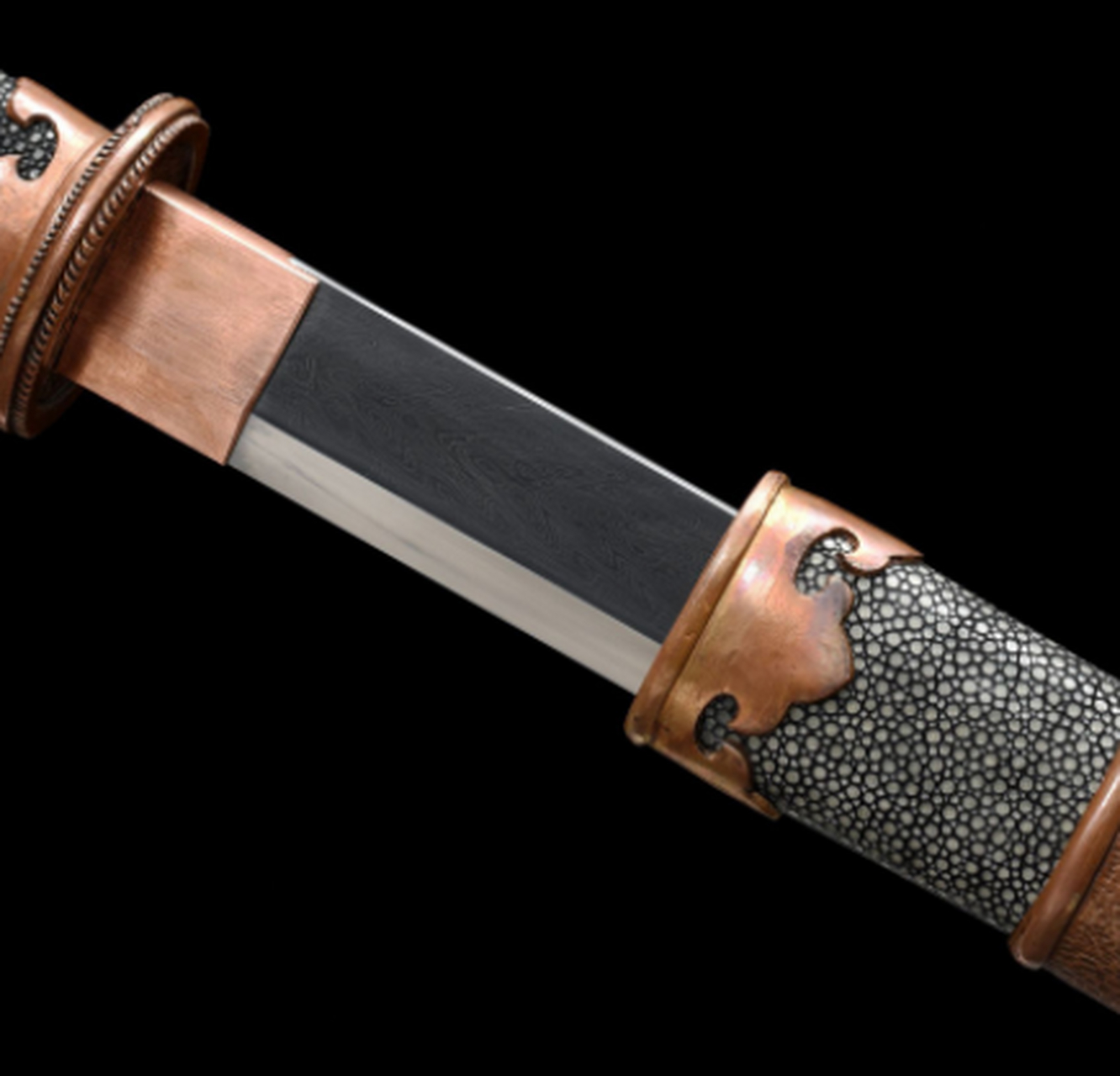 收藏# 孔雀纹一体防身唐横刀传统影视环首刀宝剑摆件