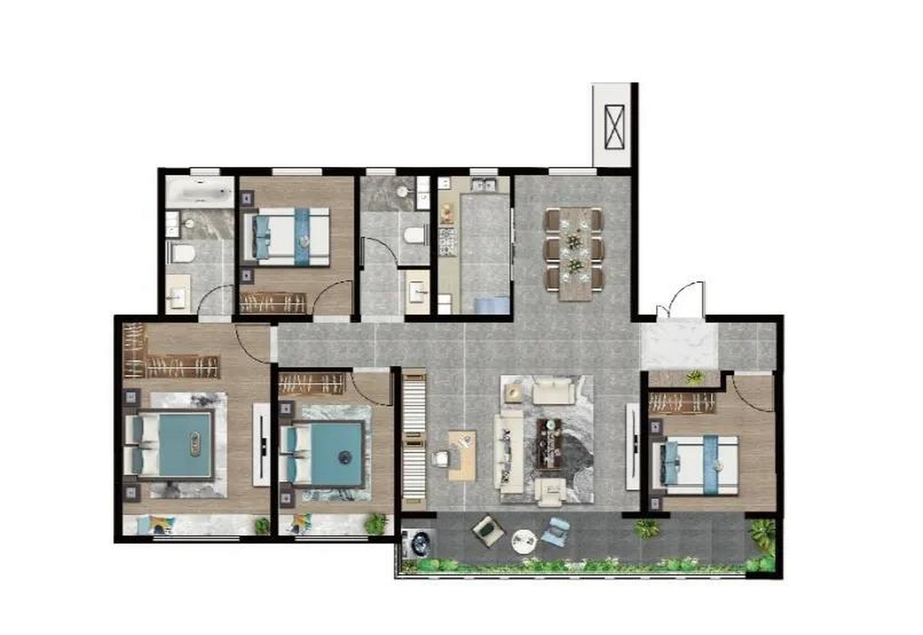 现在市场上165-180平方的主力户型 你的城市是这样吗