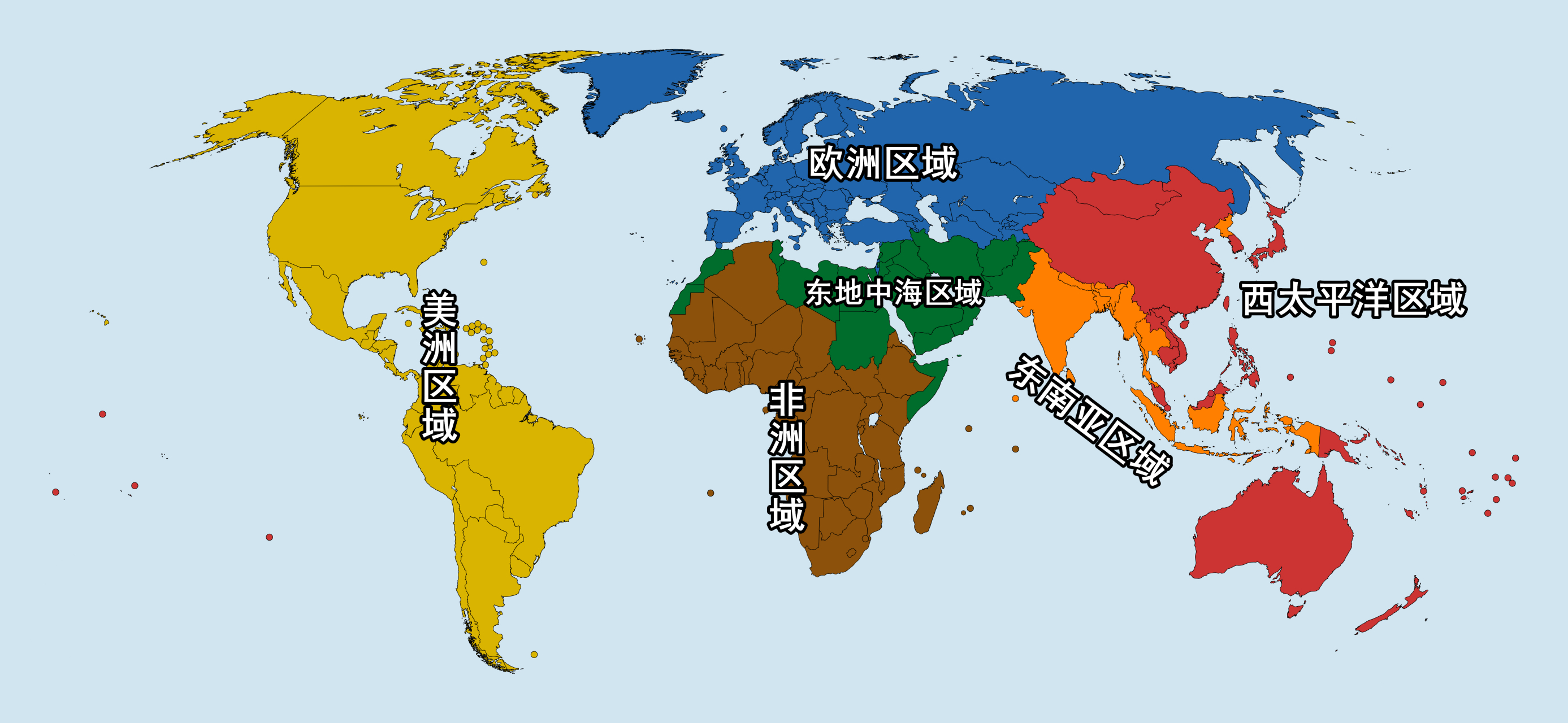 世界十三个区域地图图片