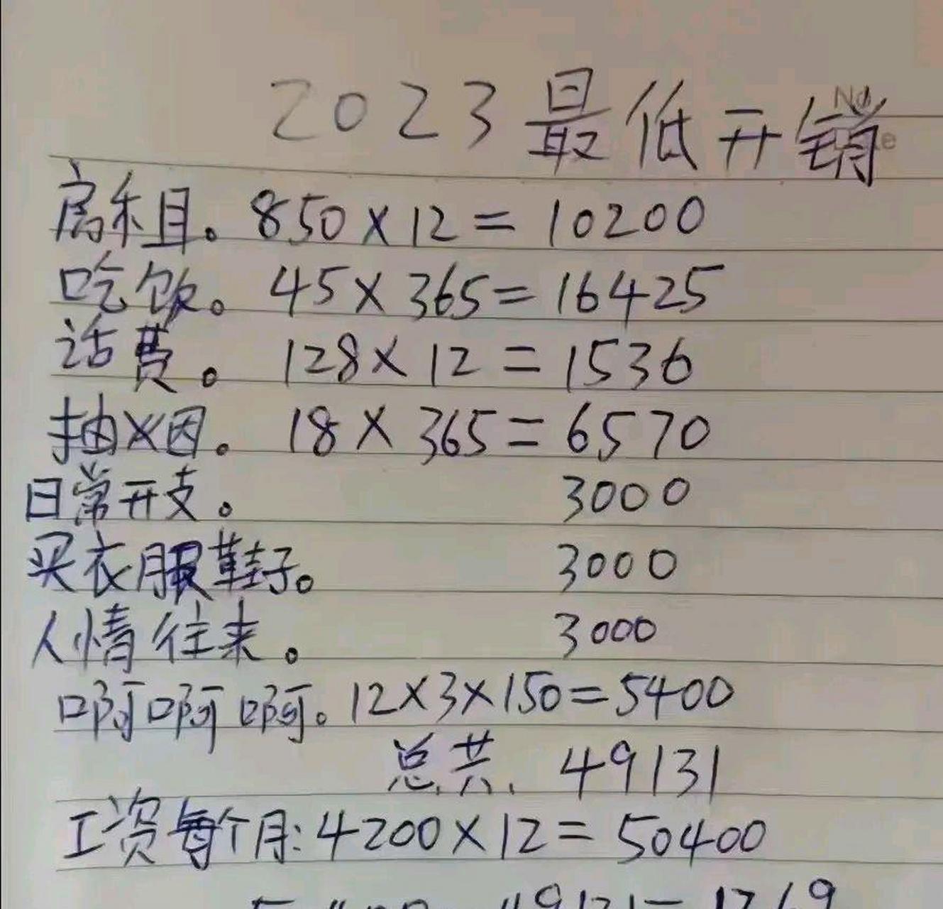 网友:养不起自己了,工资太低了,开销那么大.