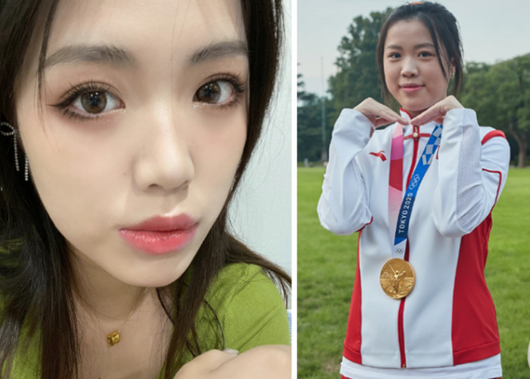 罕见晒出了一张"浓妆照",众所周知,杨倩一直给人温柔小清新的印象,但