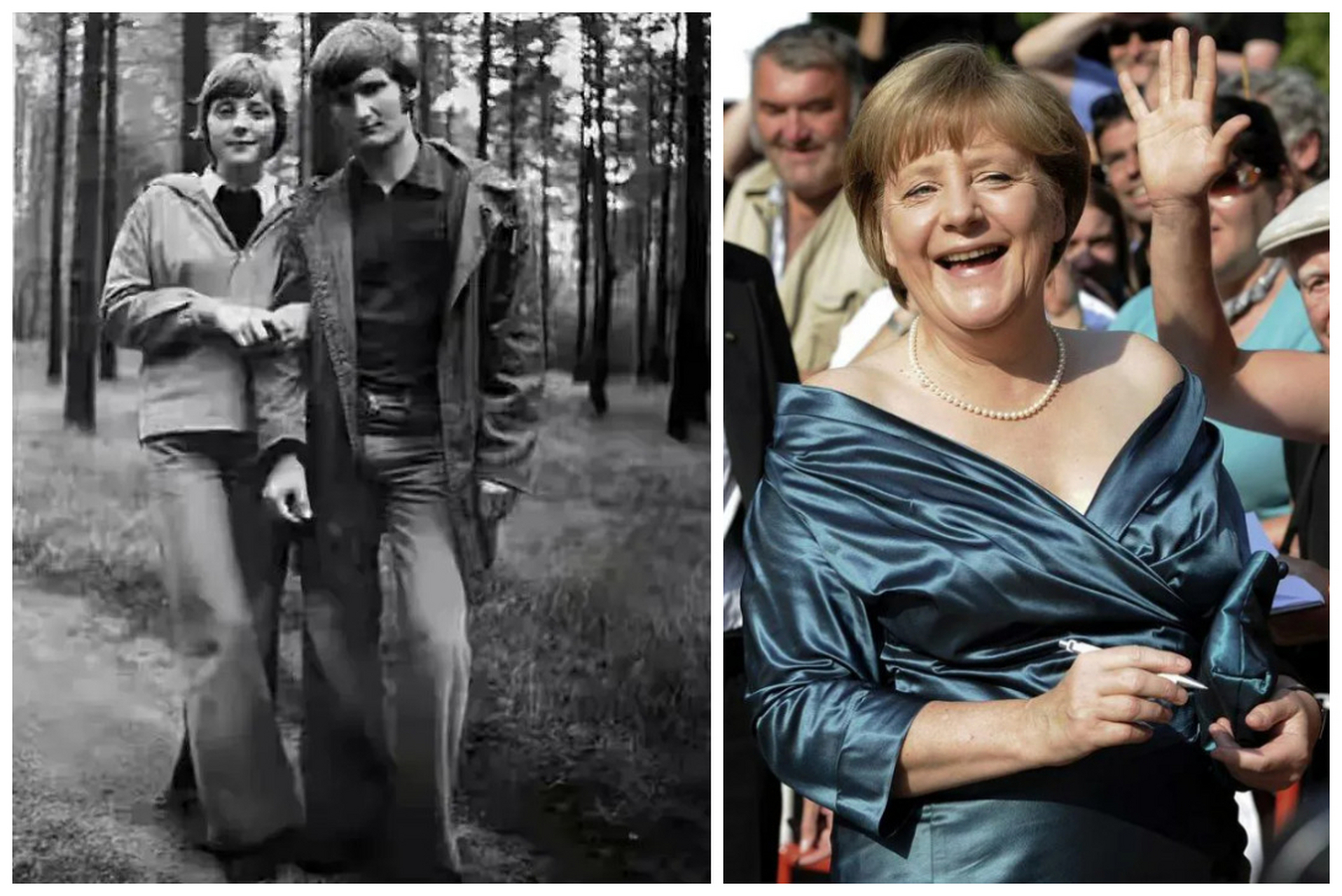 谁没年轻过,谁没漂亮过.德国总理默克尔和男友的这张照片可谓窈窕淑女