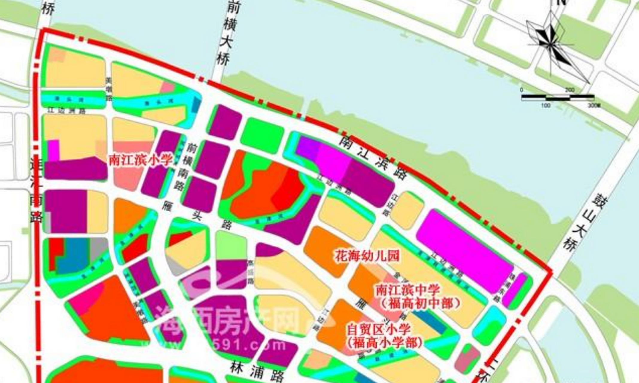 现在江南cbd规划有2所小学和一个中学,分别是南江滨小学和福高小学部