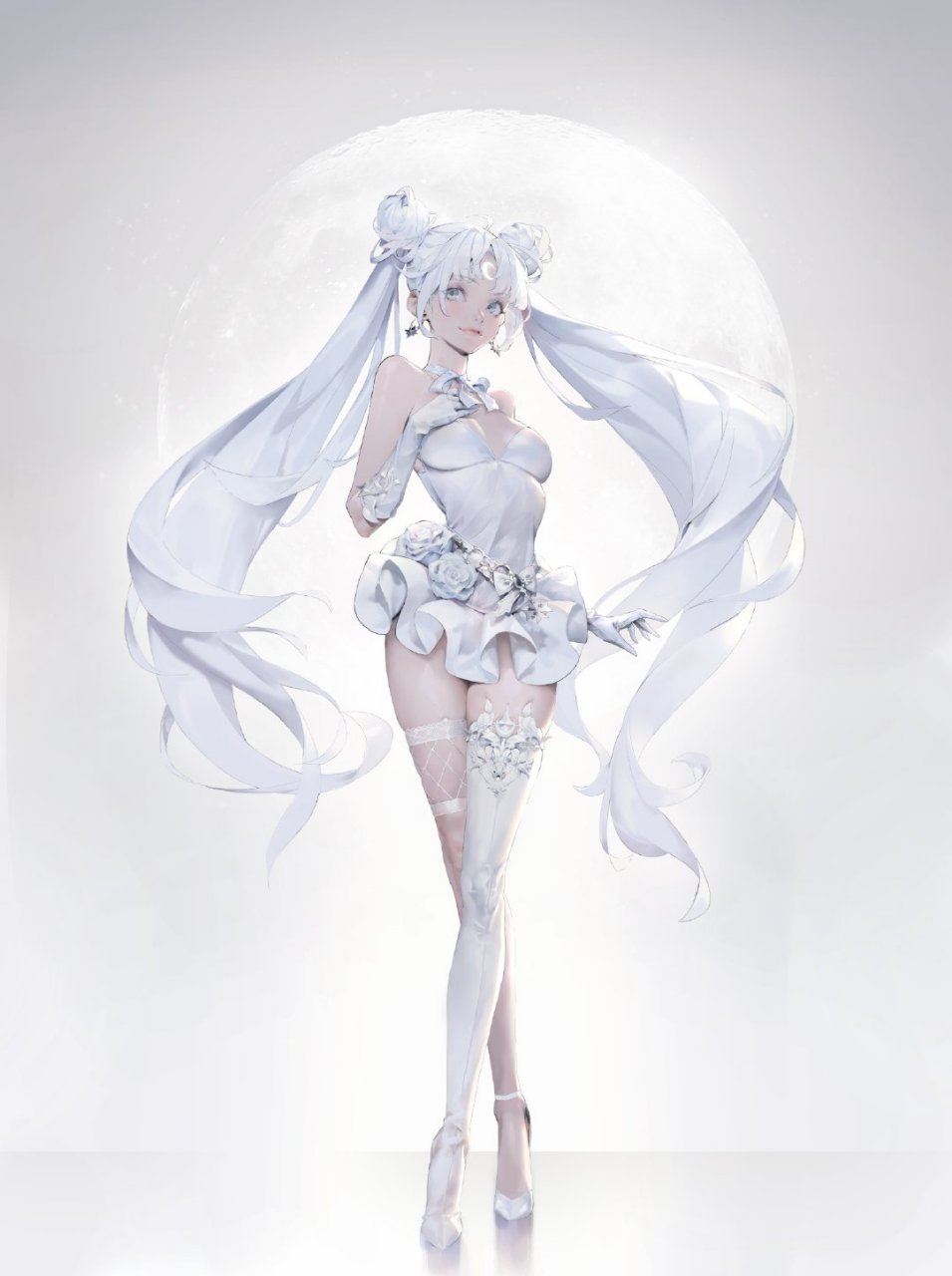 美少女战士#  白发的月野兔好美!