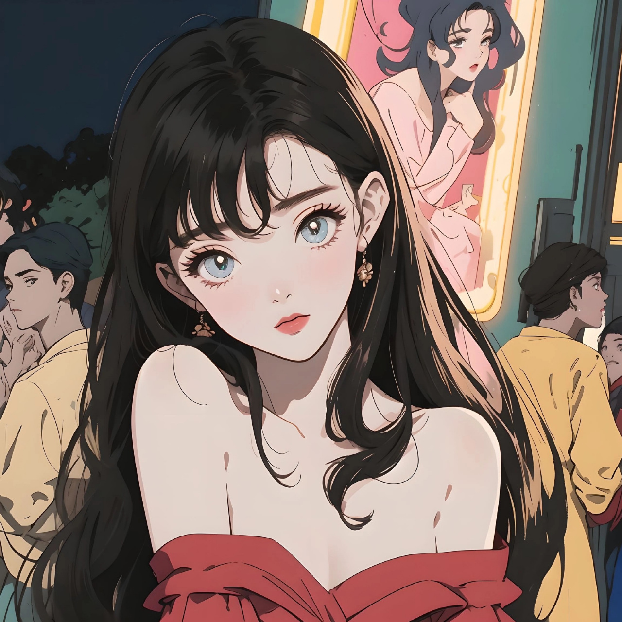 这样的复古风的动漫女生头像你喜欢吗? 676767