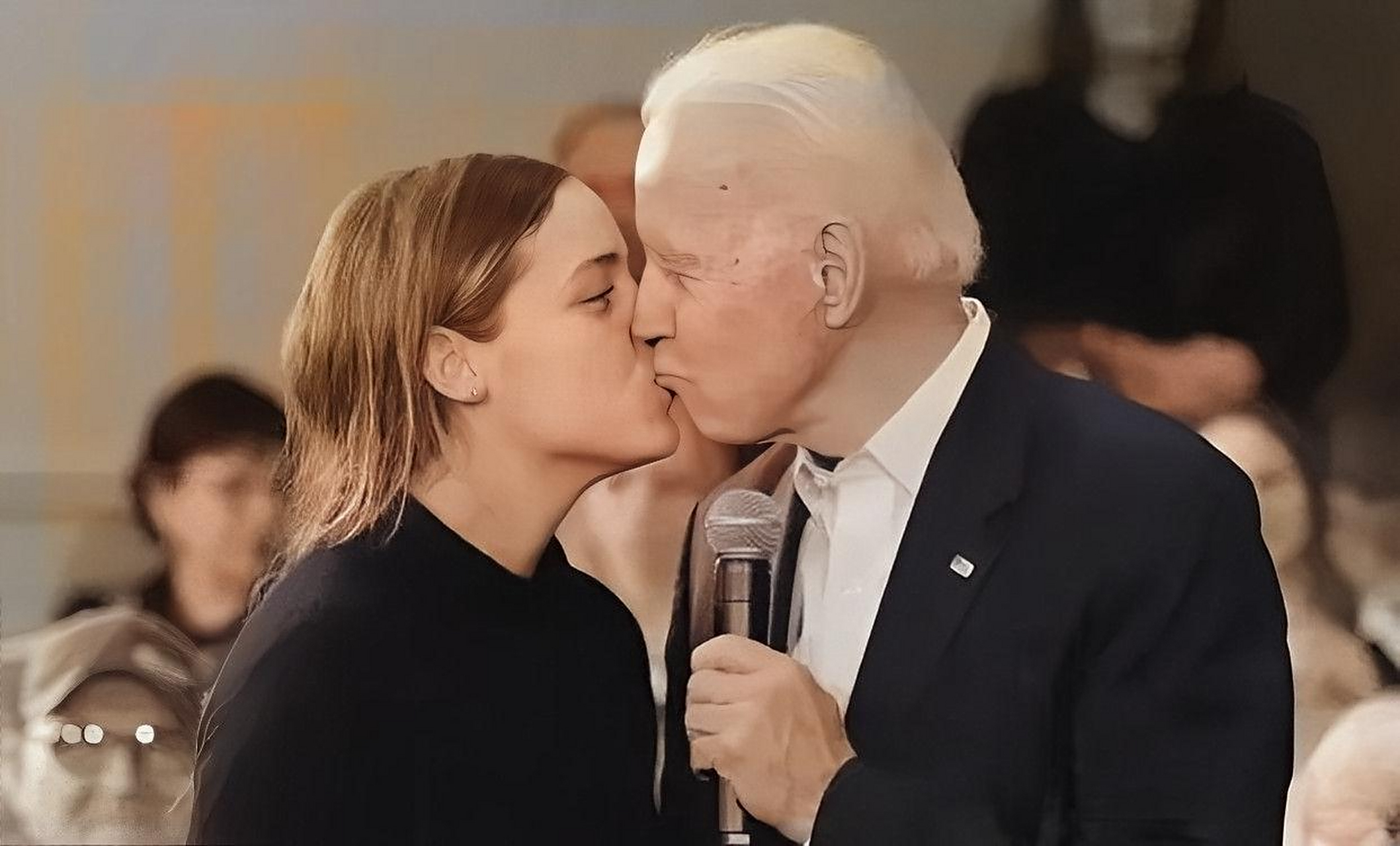 几年前,77岁的拜登在拜登老照片山亲吻了19岁的孙女芬尼根·嘴对嘴,这