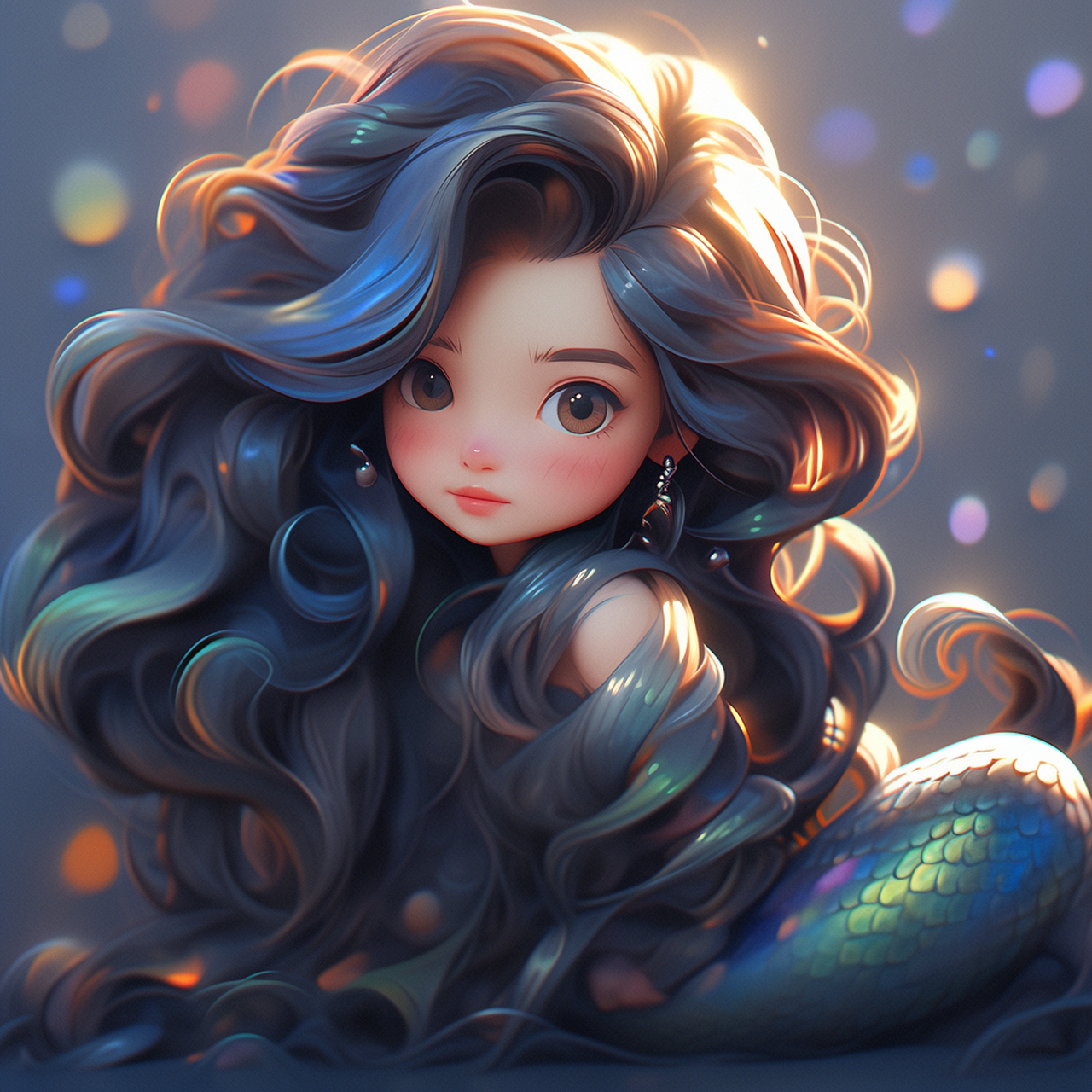 正在蜕变的美人鱼小姐姐!#美人鱼# #ai绘画