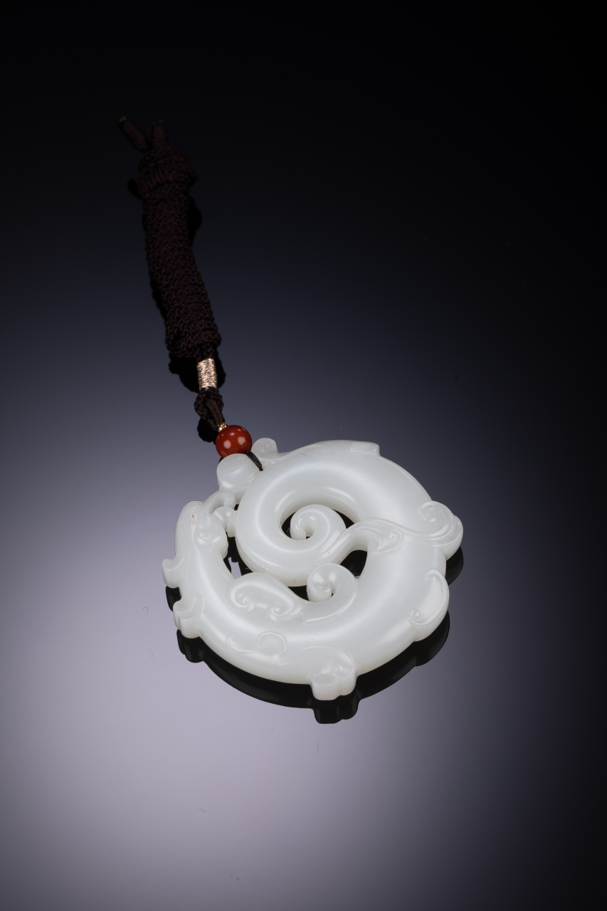 且末料山料 龙凤对牌 苏工镂空 龙凤牌丨璞玉雅藏-和田玉作品实拍推荐