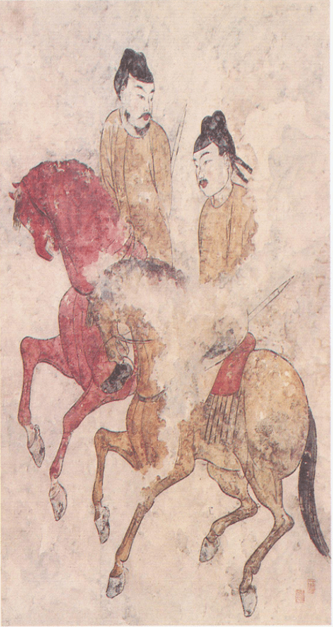 文物# 这是唐淮安靖王李寿墓出土的一组壁画.