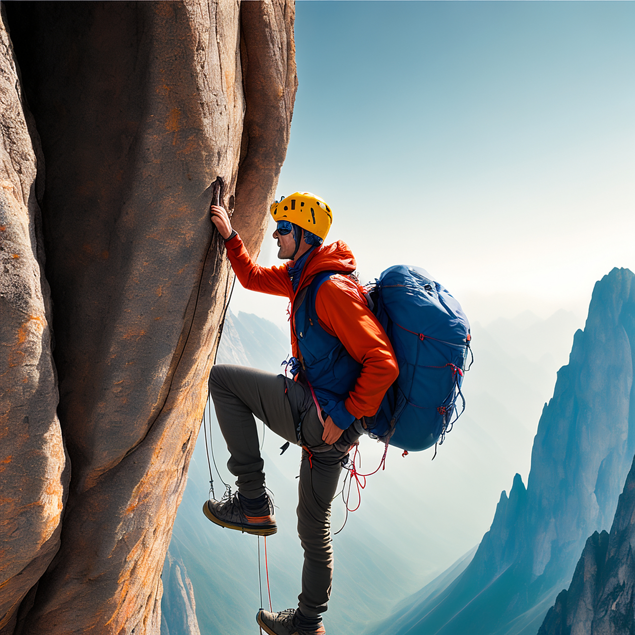 飞檐走壁,悬崖峭壁,体验惊险刺激的高山之旅.