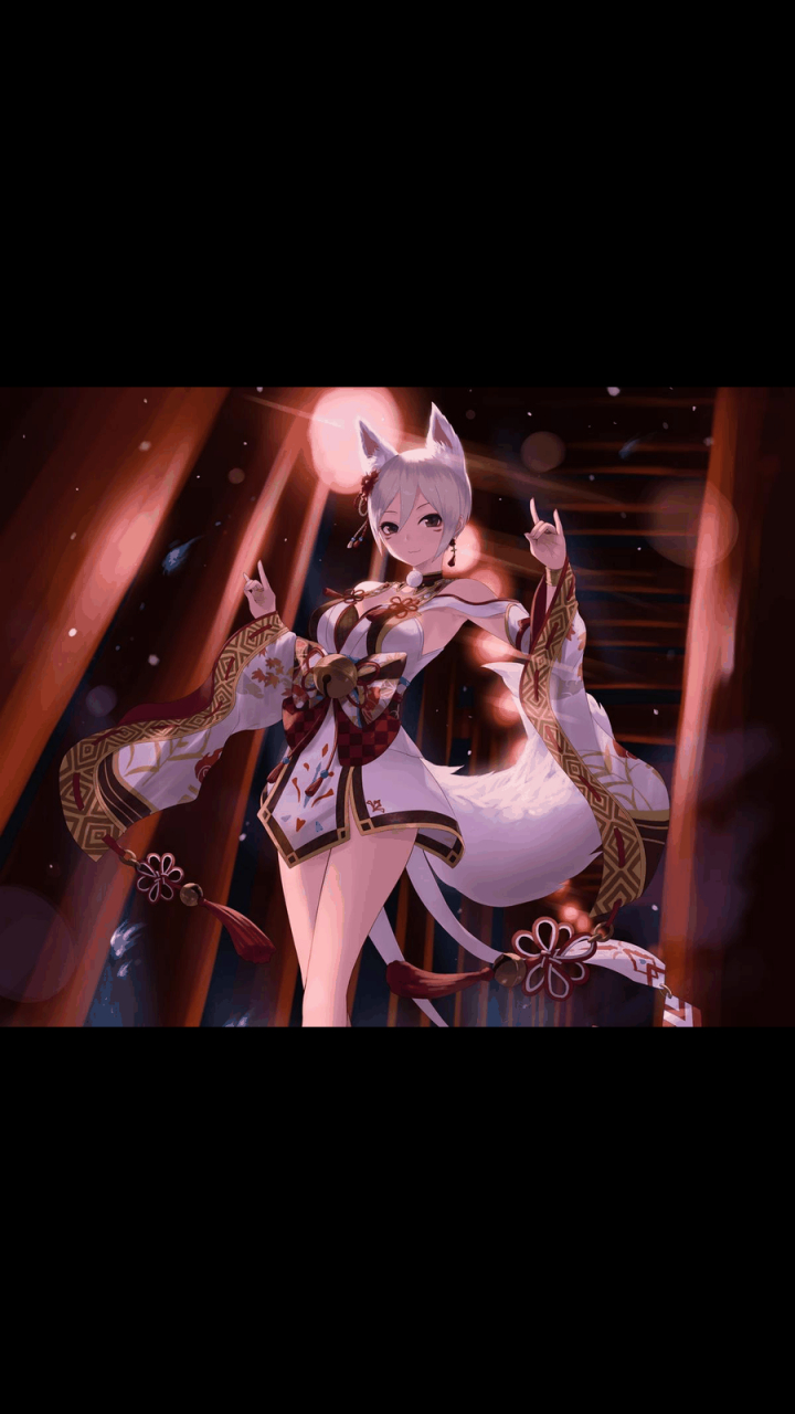 gif创作人# 二次元世界中猫女和狐女看脸是很难区分的,只有看尾巴,大