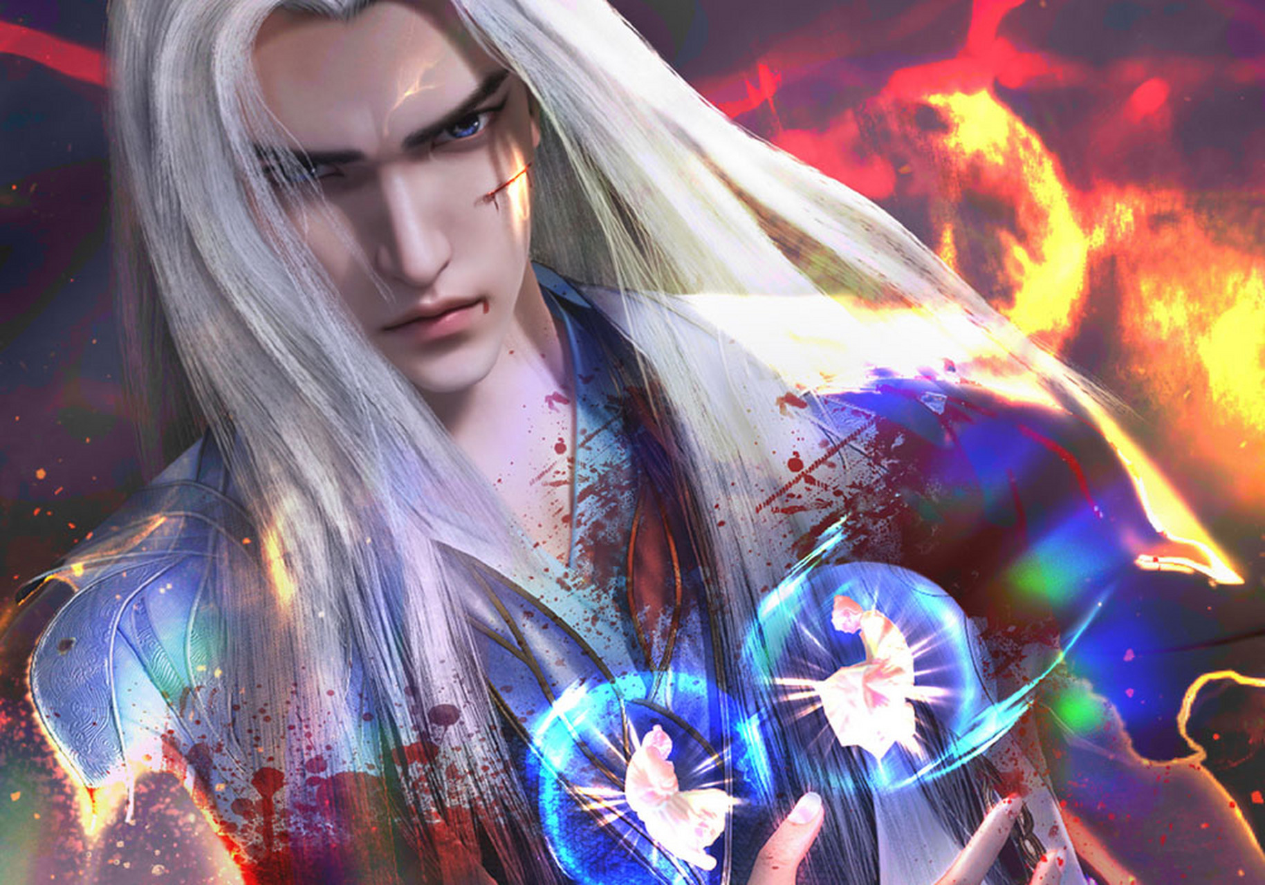 王林临终前眼里有泪水,配音很有感染力.