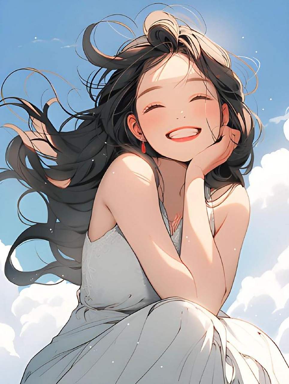 笑容治愈甜美少女头像