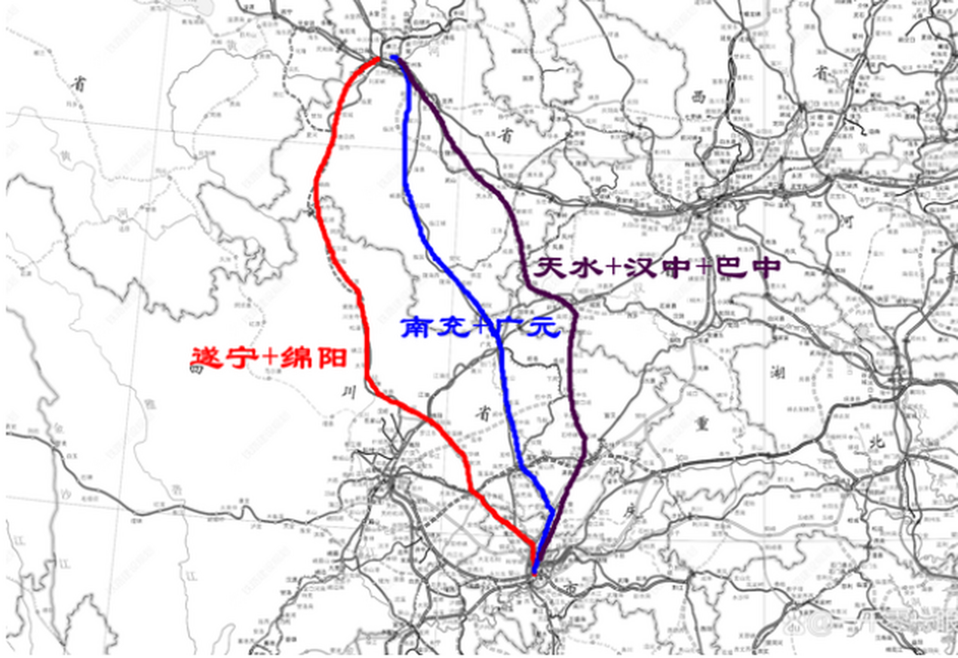 新规划兰渝高铁走向350图片