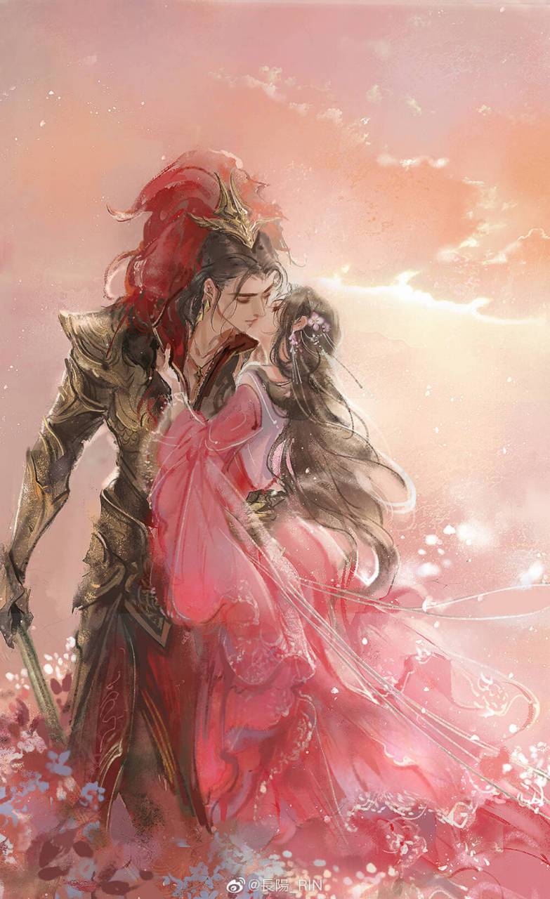 天下月色,此间最好 绘师:长阳 #古风情侣头像#  图文无关