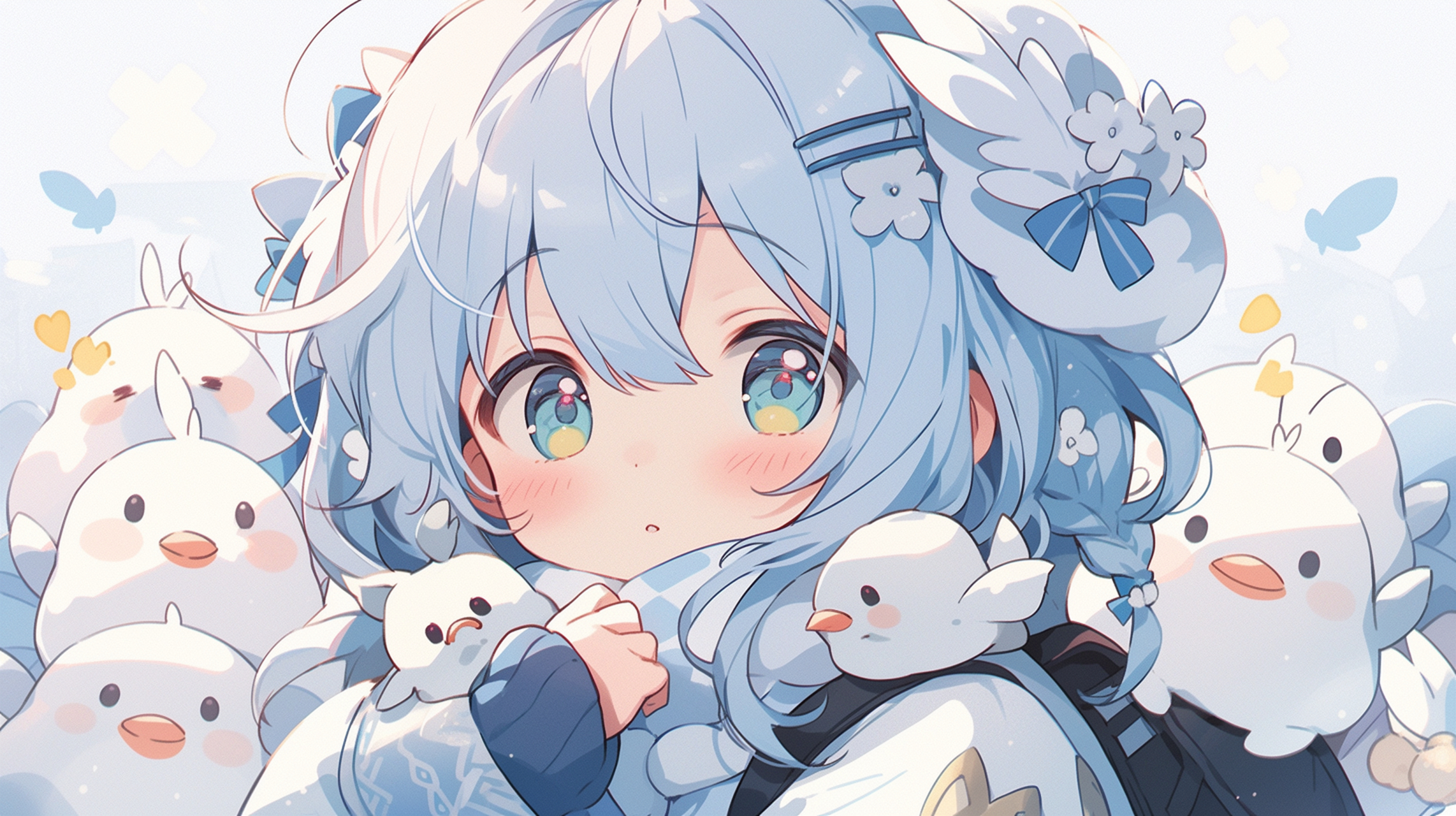 二次元# #二次元动漫# #萌妹子# #电脑壁纸# 盈盈笑靥浅如梦, 可爱萌