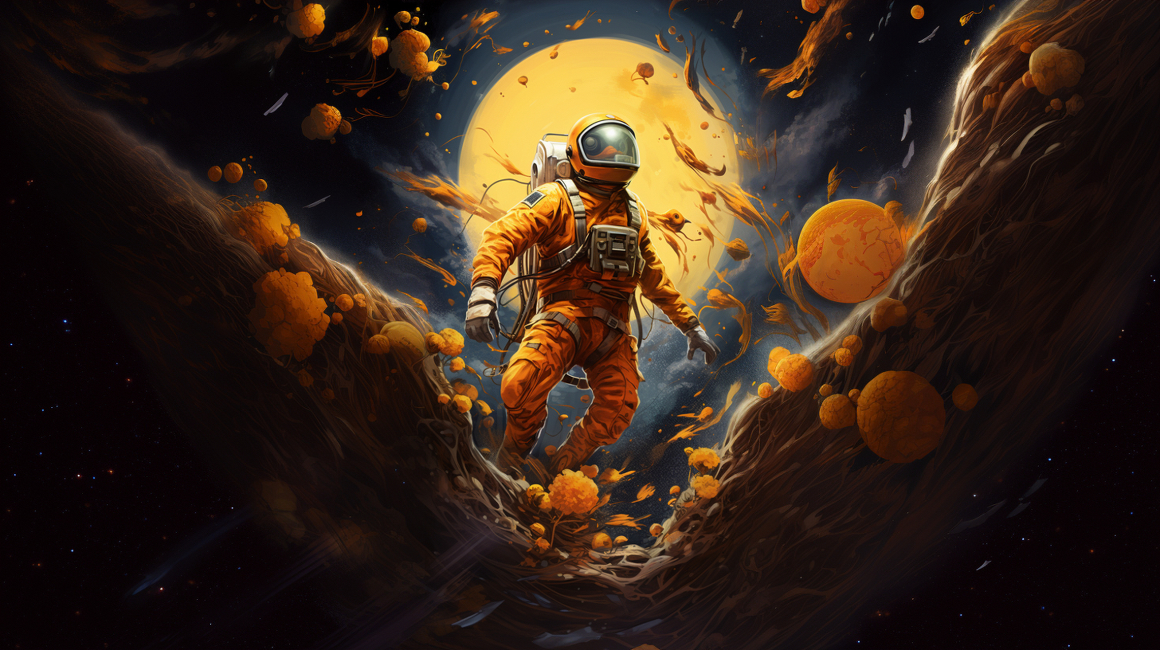 好悠闲的太空之旅,多彩的ai绘画!#ai绘画