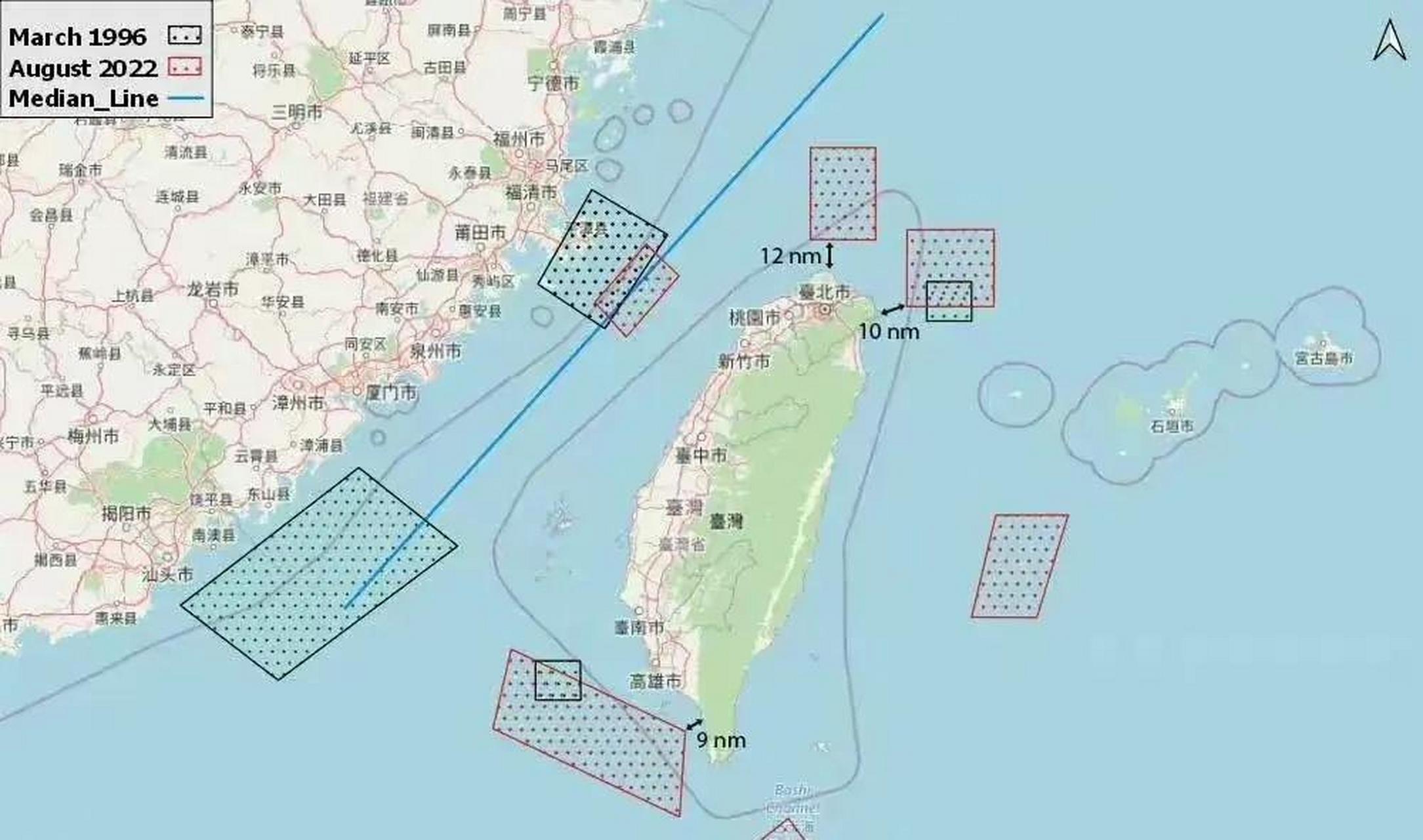 台湾海峡地图显示图片