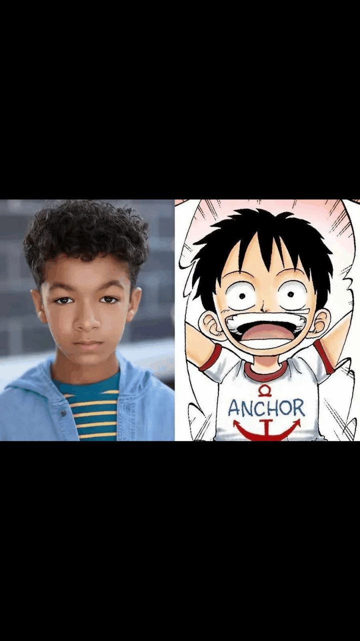 gif创作人# 海贼王电视剧真人版的路飞角色公布:黑人小孩.
