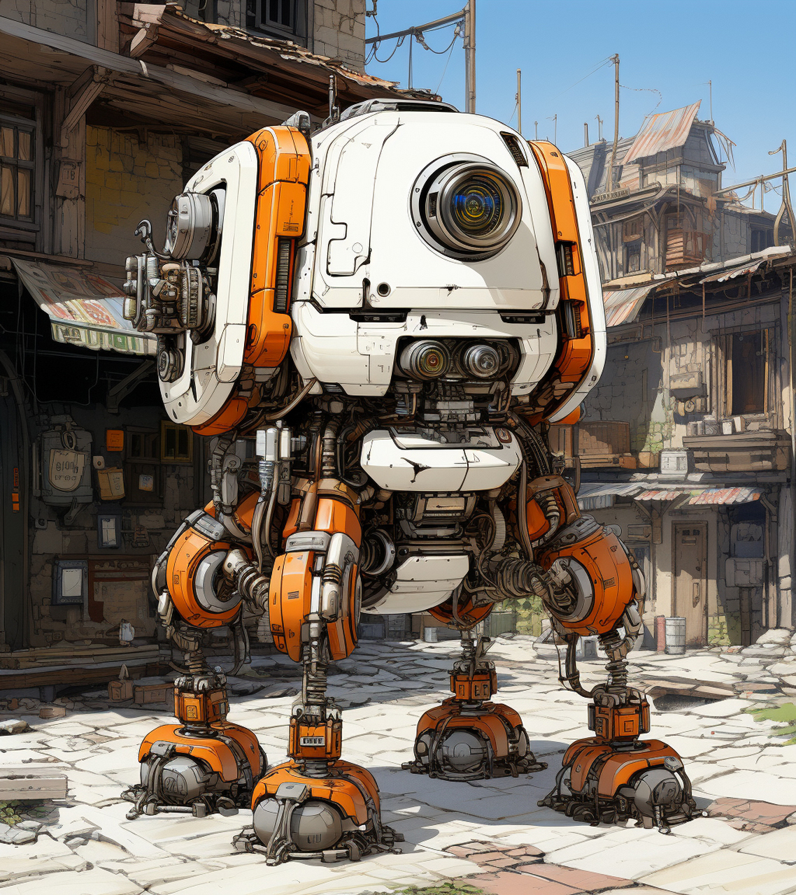 未来战争的机器人武器,人在战场中的出现概率就很低了!#ai绘画