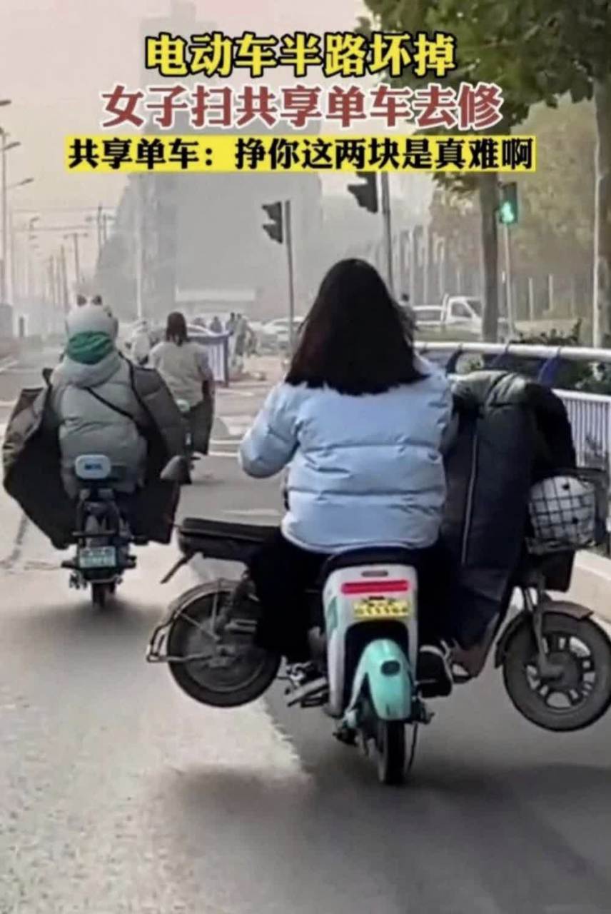 电动车:"我这辈子坐过一次电动车"!  !  !  #趣图搞笑#[笑哭]