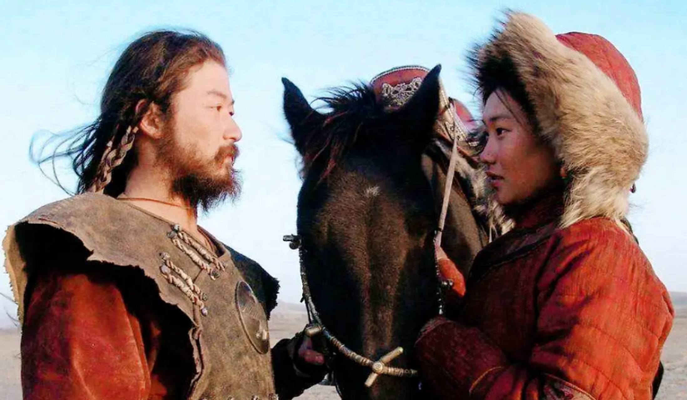 铁木真刚过门的妻子孛儿帖被篾儿乞人掳走,九个月后,铁木真救出孛儿帖