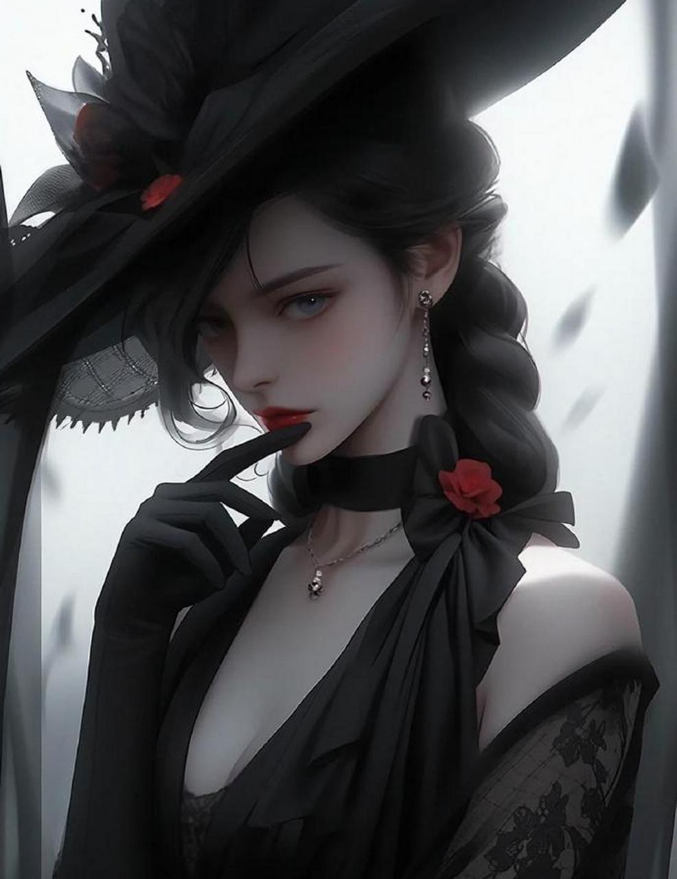 高冷暗系女生闺蜜头像