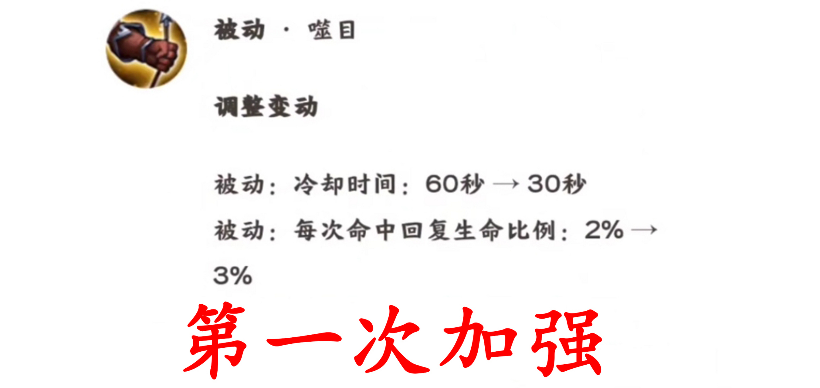 夏侯惇第一次加强的时候,就调整了冷却时间和生命恢复的比例,自此之后