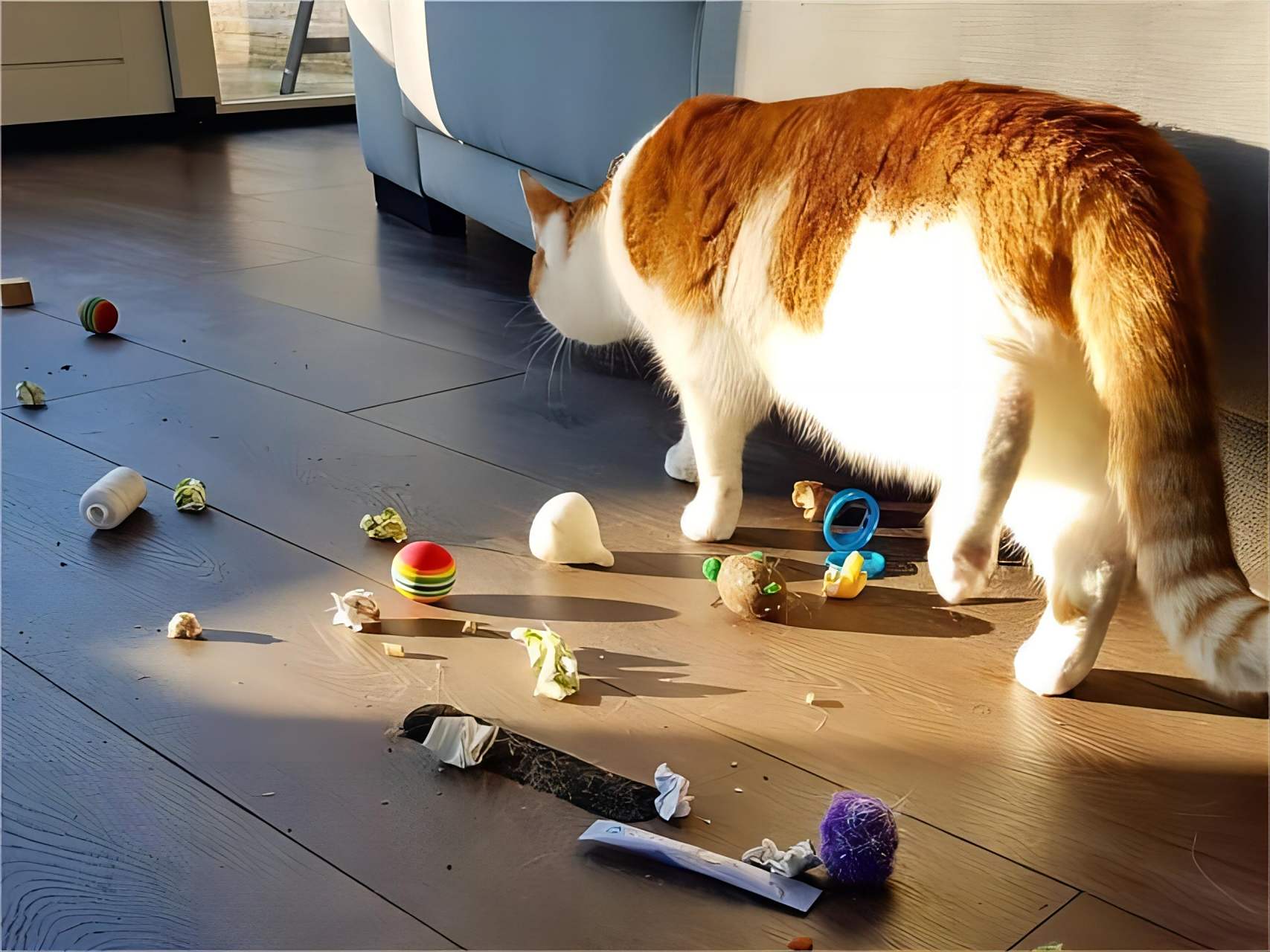 科学家们通过研究发现,猫喜欢抓东西的行为与其