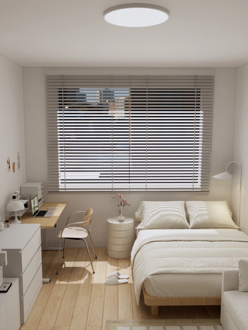 长方形卧室布置参考,奶油原.@宇秋装修小知识的动态