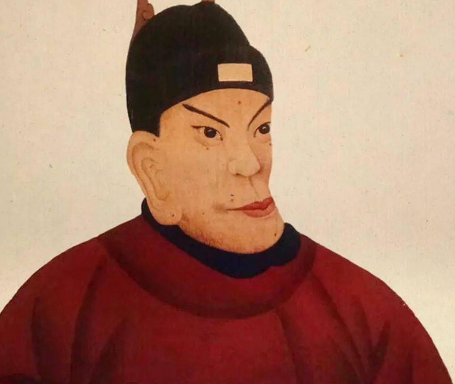 传说明太祖朱元璋长了一张"鞋拔子脸",长下巴,突额头,而且满脸黑痦子.