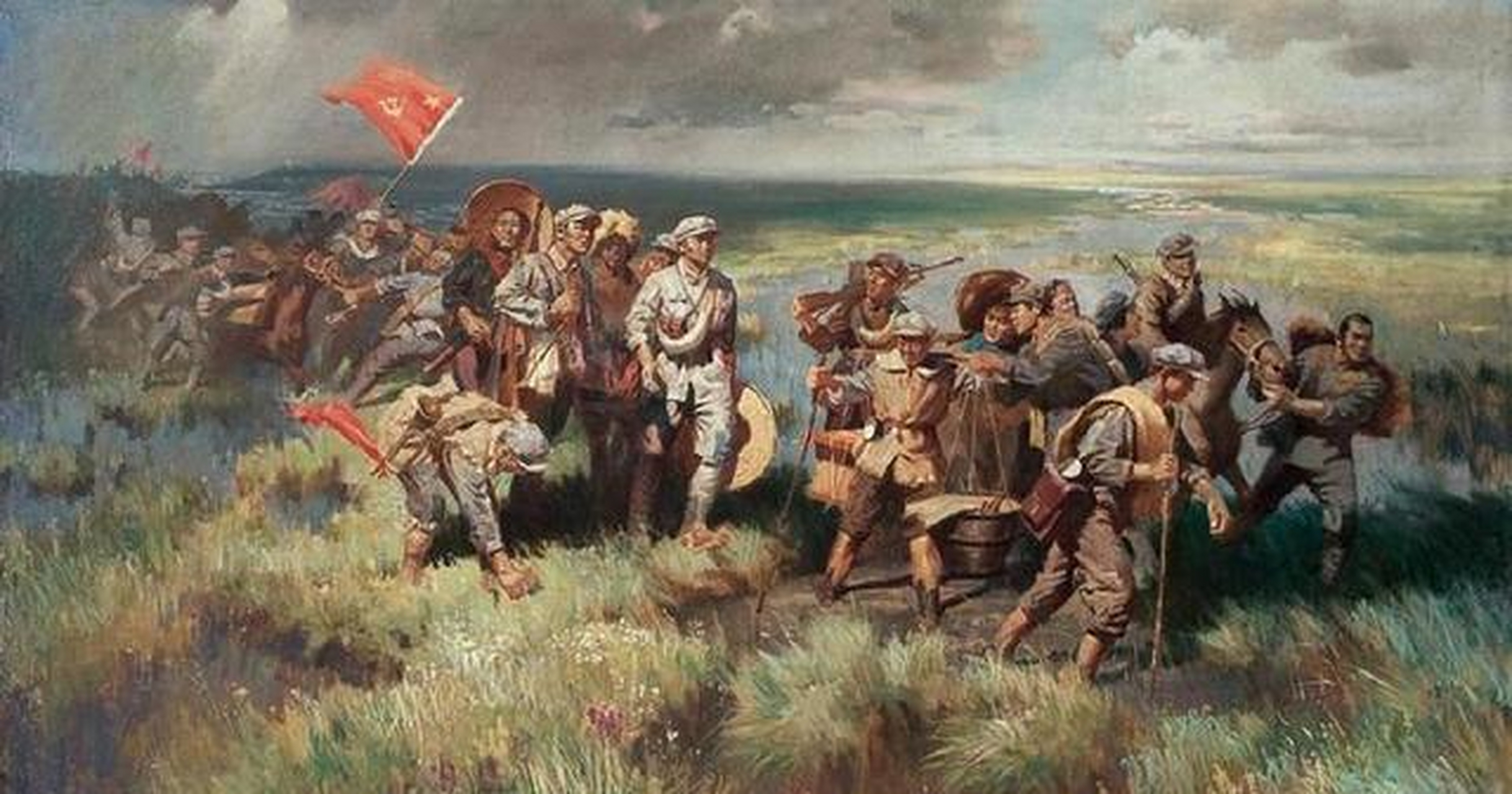 途经十八个省份,爬过雪山,走过湿地,淌过大河,红军战士们经过了我们闻