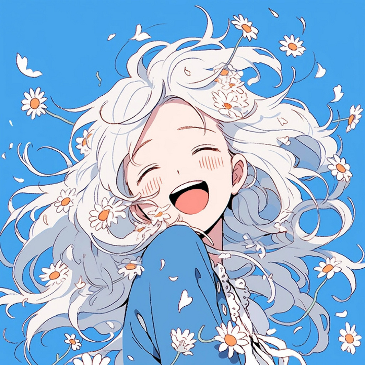 让你忍不住开怀一笑的蓝色系头像,治愈感满满哦~ [鲜花]   #二次元