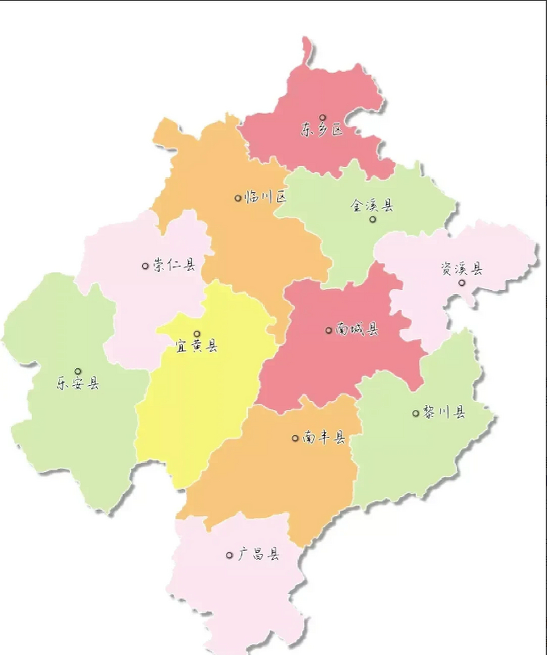 抚州市是距离省会南昌最近的一个地级市,面积达到了1.