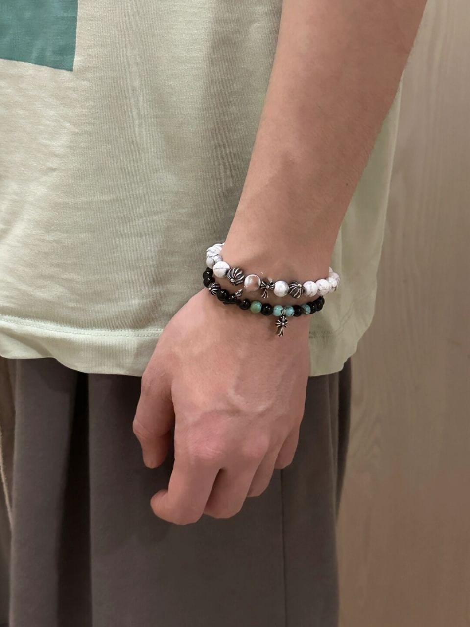 【超男士手链叠戴大法】  王嘉尔同款虎眼石手链 ch克罗7815骰子