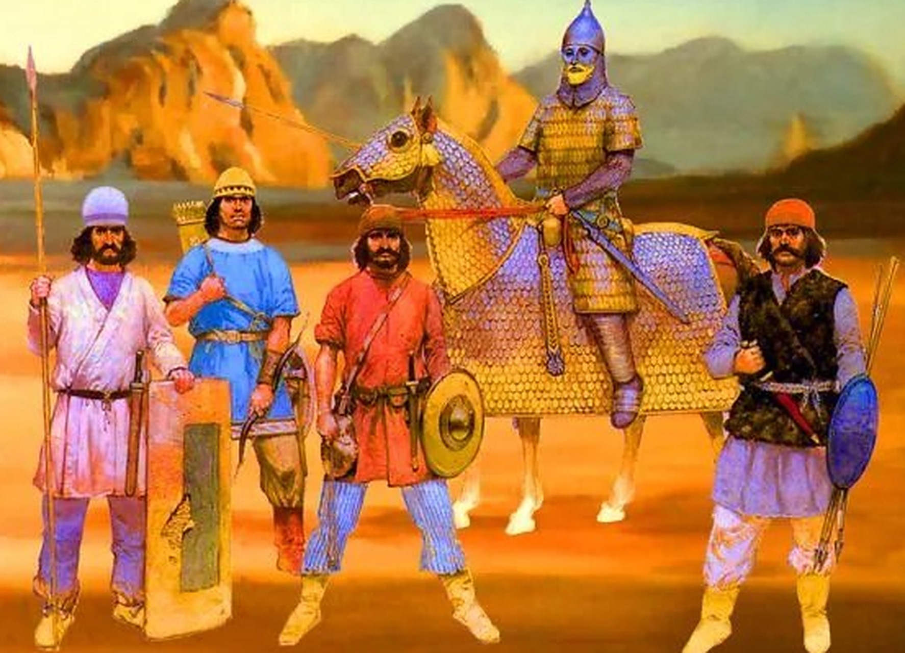 拜占庭人可能早在公元587年就采用了牵引抛石机,波斯人在公元7世纪