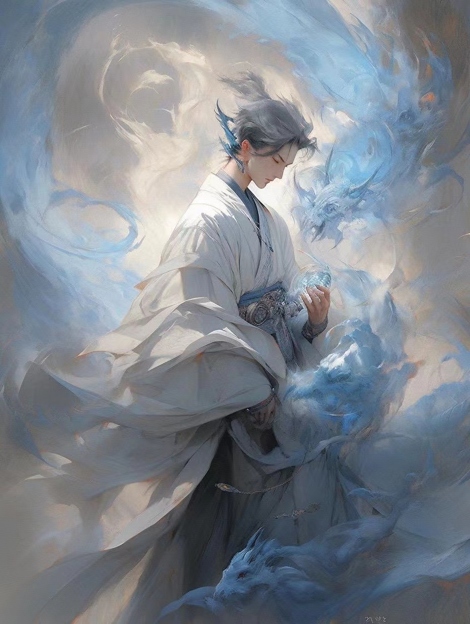 古风插画:世有患,神明降 #古风插画# #ai绘画