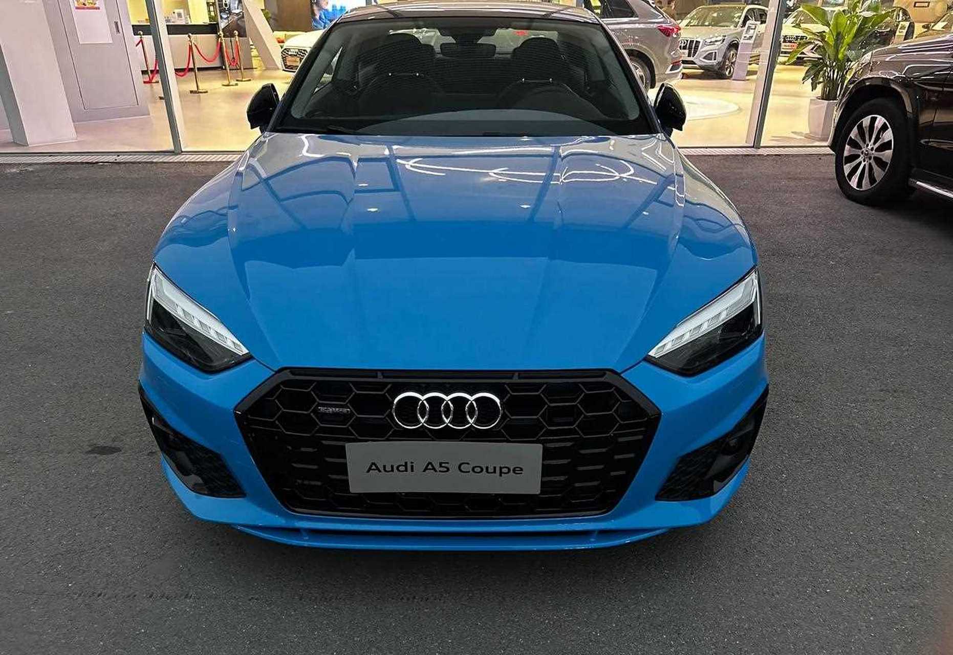 进口奥迪a5双门轿跑,45tfsi带quattro 四驱顶配甄选,流光蓝色,只跑了