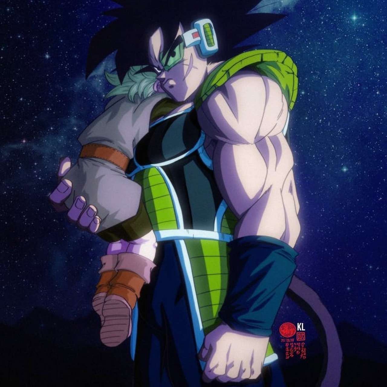 彩色vs黑白,这个巴达克简直不要太帅气#龙珠# #动漫