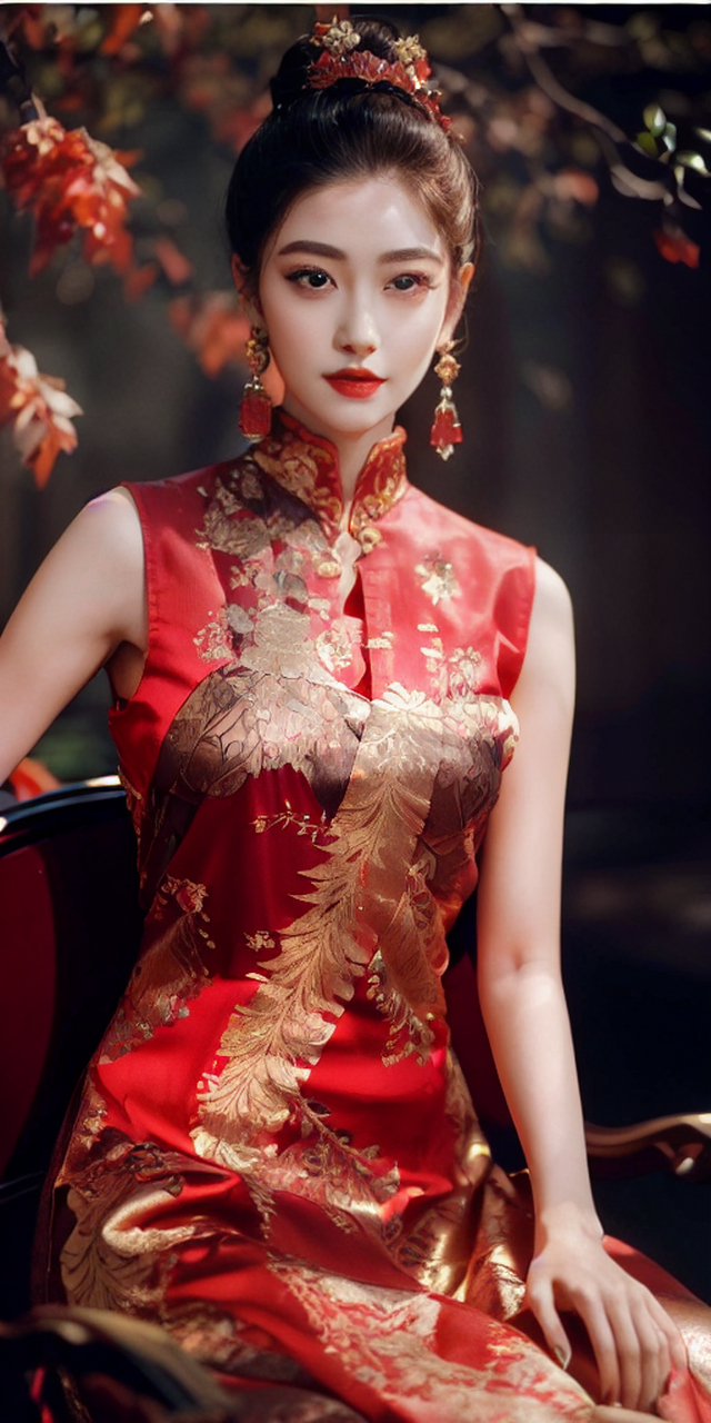 好看旗袍真美色,人间天上醉回眸#照片拍出电影感# #养眼美照分享