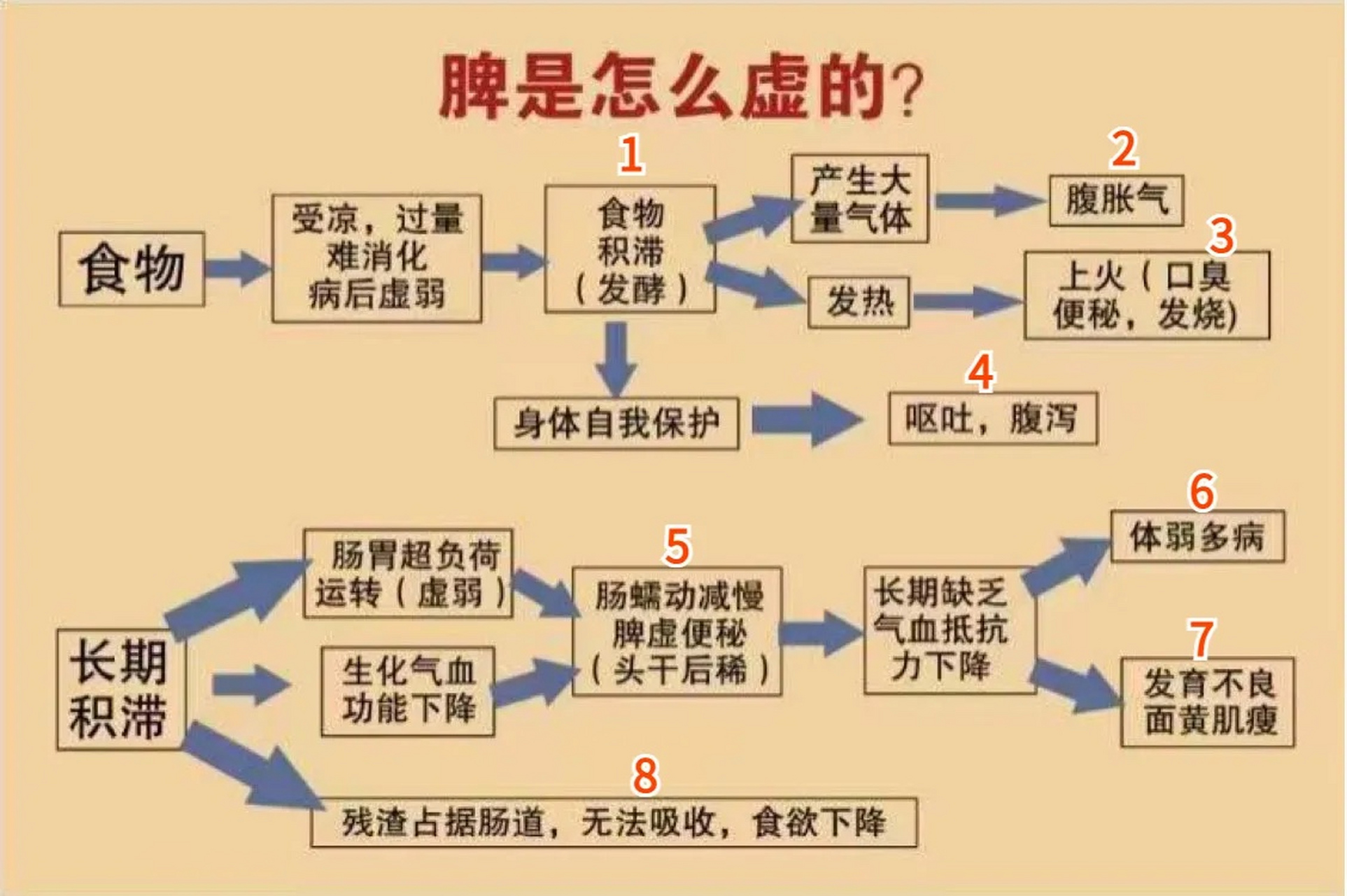 如果孩子已经出现脾胃虚弱的情况,症状比较轻,可以用食疗,推拿