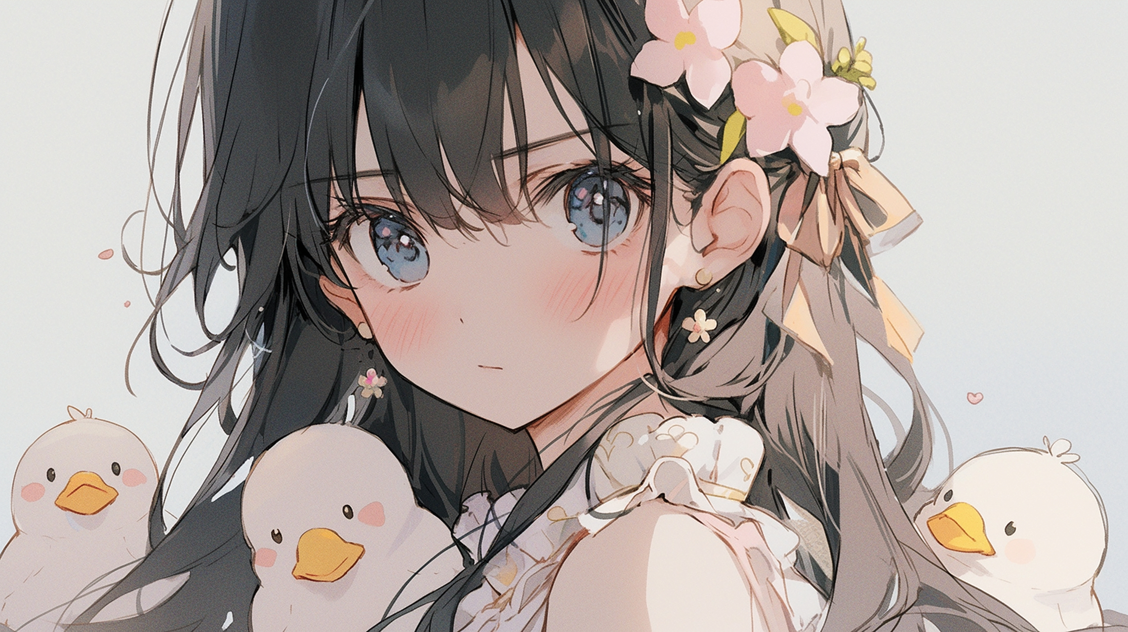 二次元# #二次元动漫# #萌妹子#  青丝飘逸绾云髻, 韵味飘香绕心镲.