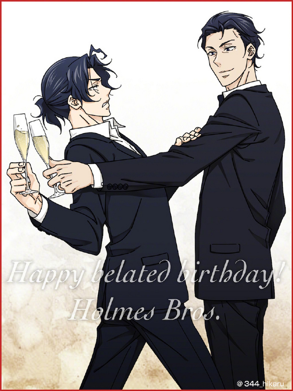 三好辉 新绘 福尔摩斯兄弟 & 路易斯·詹姆斯·莫里亚蒂 #忧国的