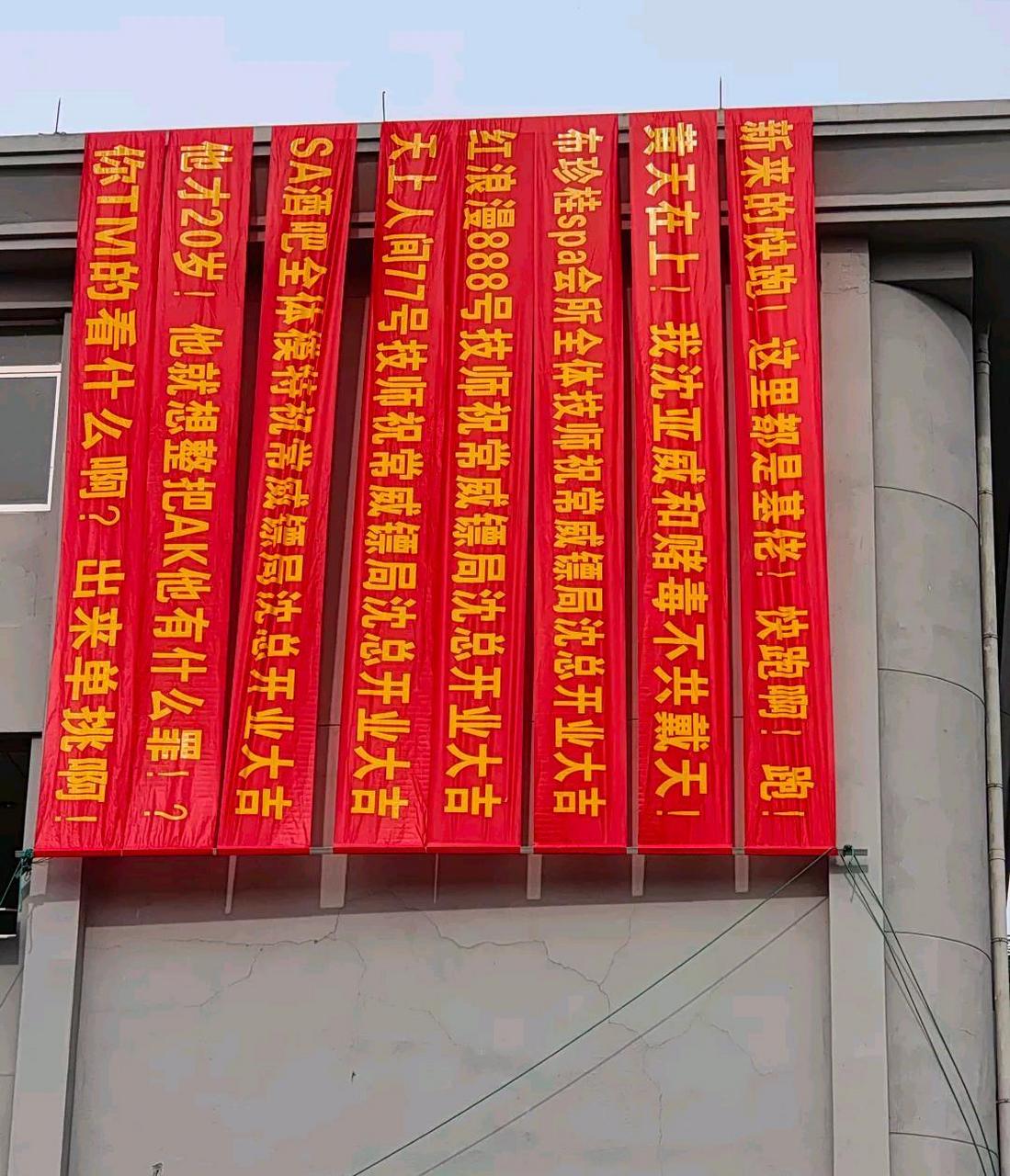 网友:这是我见过最搞笑的横幅.